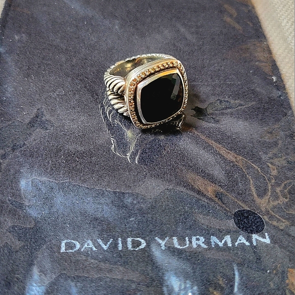 DAVID YURMAN @Albion 14mm Black Onyx with Pavé diamond ring - Picture 4 of 14